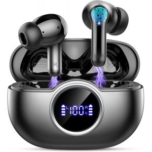 Ecouteurs Bluetooth Sans Fil, &Eacute;couteurs Bluetooth5.4 Avec Hifi St&eacute;r&eacute;o Basses, 4 Enc Antibruit Mic Ecouteur Sans Fil, 36Hrs Oreillette Bluetooth &Eacute;cran Led, Ip7 Etanche, Usb-C, Casque Pour Ios/Android - Neuf