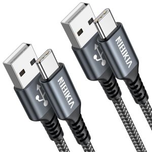 Cable Usb C [1M /Lot De 2] C&acirc;ble Usb C Charge Rapide 3.1A Fil Chargeur Type C Tress&eacute; C&acirc;ble Usb Vers Usb C Pour Samsung Galaxy S22 S21 S20 S10 S9 S8 Plus, Note 10 9 8, A71 A53 A33 A[CAB9161254] - Neuf