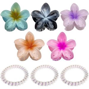 Shiliu-Flower Hair Clip, Pinces À Cheveux Fleur, Pince Fleur Cheveux, Plastique Pince Cheveux, Acrylique Pince Fleur Antidérapante,[ - Neuf