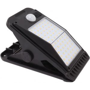 72 Led Lampe Solaire Usb Lampe &Agrave; Clip Solaire Batterie Int&eacute;gr&eacute;e Usb Corps Humain Induction Pour Cour Ext&eacute;rieure Jardin Terrasse (Lumi&egrave;re Blanche) - Neuf