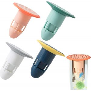 4 connecteurs Anti-odeurs pour Le Drainage du Sol de la Douche, Caoutchouc Anti-Odeur Drain de Sol Douche, égouttoir pour Salle de Bain Pas de Filtre adapté aux fuites de Salle de Bain-Cuisine tuyaux - Neuf