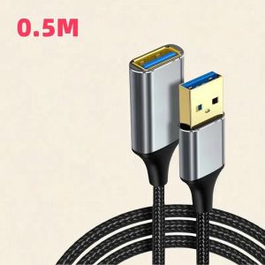 AOUR-Câble d'extension USB 3.0 câble d'extension mâle à femelle pour Smart TV PS4 PS3 Xbox One SSD câble de données d'extension pour ordinateur portable-0.5m - Neuf