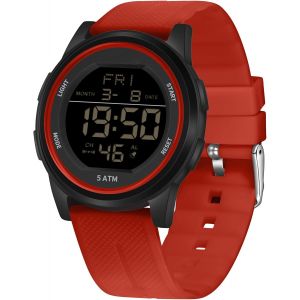 Montre De Sport Num&eacute;rique &Eacute;tanche Pour Homme Avec Chronom&egrave;tre,R&eacute;tro&eacute;clairage Led,Alarme,Compte &Agrave; Rebours,Date.[J317] - Neuf