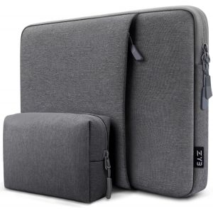 KALANKA-Pochette Ordinateur 15.6 Pouces, Étanche Housse Ordinateur 15 15,6 Pouces pour 15"" Notebook Lenovo Thinkpad Ideapad HP Dell Acer ASUS Chromebook Mac 15 16 etc Pochette PC Portable 15.6""-Gris - Neuf
