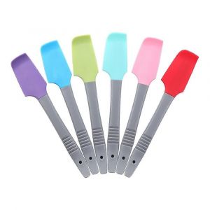 6 Pièces Résistant À La Chaleur De Silicone Spatule Incurvée Mini Bicarbonate De Grattoirs Non-Bâton De Cuisine Spatule Ensemble - Neuf