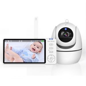 Psabm501 &ndash; Moniteur Pour B&eacute;b&eacute; 720p Avec &Eacute;cran Lcd Ips Hd De 5 Pouces, Audio Hd En Double Canal, T&eacute;l&eacute;commande Vox, T&eacute;l&eacute;phone Sans Fil Pour B&eacute;b&eacute; 2,4 Ghz, Vision Nocturne Infrarouge, Surveillance - Neuf