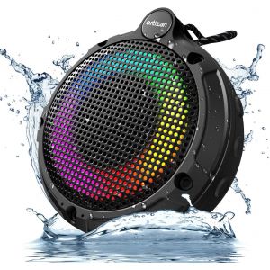 Enceinte Douche Bluetooth Étanche, Portable Ipx7 Haut-Parleur Radio Sans Fil Extérieur Avec Lumière Led, 8W Et Autonomie 24 Hrs, Très Approprié Pour Piscine, Cyclisme - Neuf