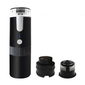 Cafeti&egrave;re &Eacute;lectrique Portable Sans Fil Usb Pour Caf&eacute; Moulu Et Capsules K-Cup, 170 Ml (6 Oz), Id&eacute;ale Pour Le Bureau, Les Voyages Et Les Activit&eacute;s De Plein Air, Noir Et Argent. - Neuf