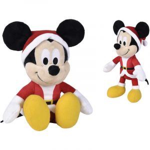 Peluche Simba Mickey Mouse 25 cm - Costume P&egrave;re No&euml;l rouge - Neuf