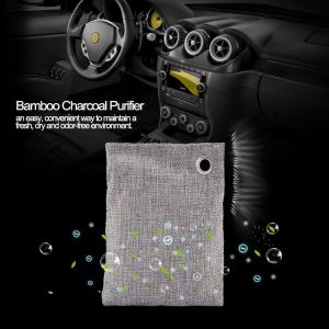 HJLIAN Sac de purification d'air de 100 g au charbon de bambou actif frais, kit anti-odeurs de moisissure pour voitures (gris) - Neuf