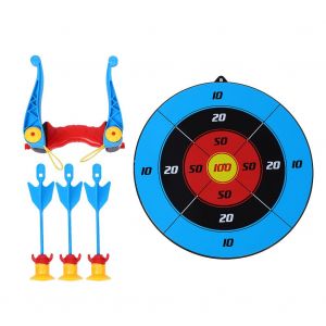Ensemble De Tir A L'arc Durable Pour Enfants, Arc En Plastique, Fleche A Ventouse Avec Cible De Score, Jouets Pour Enfants - Neuf