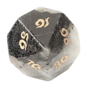 D4 D6 D10 D12 D20 Numéro Pierre Précieuse Naturelle Dés Polyédriques Fête Jeux De Famille Gravure Jouets Éducatifs Accessoire-D00 - Neuf