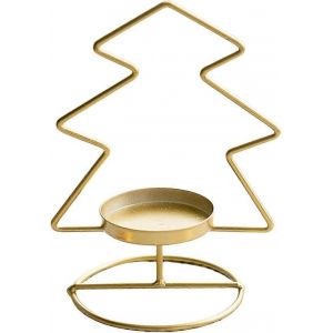 Bougeoir de No&euml;l en m&eacute;tal,Bougeoir en fer forg&eacute; Porte-bougie &eacute;l&eacute;gant g&eacute;om&eacute;trique,No&euml;l - Neuf