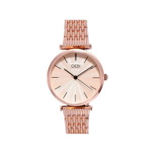 Montre À Quartz Décontractée Pour Femme, Bracelet En Acier, 20 Cm, 11009, Étanche Jusqu'à 30 M, Cadran Rond - Neuf