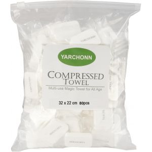 Letnerny-Lot De 80 Serviettes Compress&eacute;es Pour Le Vi , Les Mains - Portable - Compactes - Jetables - En Coton - Pratique Pour L'ext&eacute;rieur, La Randonn&eacute;e, Le Camping, Les Voyages, La Maison - Neuf