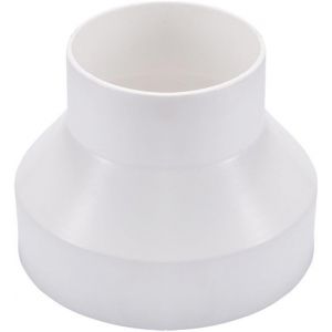Réducteur droit de conduits d'adaptateur pour extracteur d'air, blanc - Neuf