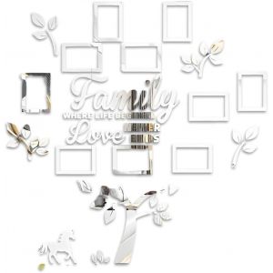 Sticker mural arbre autocollant mural DIY sticker mural autocollant mural famille cadre photo autocollant pour la maison salon chambre à coucher - Neuf