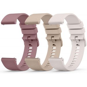 3 Pi&egrave;ces 20mm 22mm Bracelet De Montre En Silicone, Souple Bracelet De Replacement En D&eacute;gagement Rapide Avec Boucle En M&ecirc;me Couleur Homme Femme 20mm 22mm - Neuf