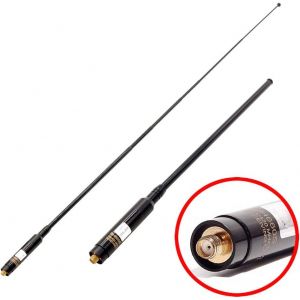 RH-660S SMA Female High Cross Telescopic Antenna 144/430MHz Dual Band SMA-F for Kenwood Baofeng Puxing Walkie Talkies - Neuf