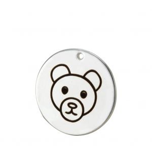Bricolage Ours Mignon Animal En Acier Inoxydable D&eacute;cor Pendentif V&ecirc;tement Accessoire (Argent) - Neuf
