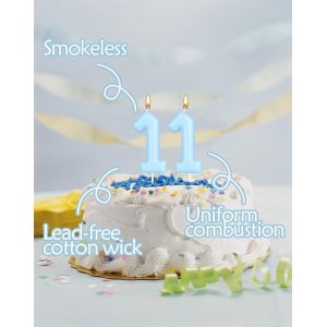 Bougie D'Anniversaire En Forme De Chiffre 4 - Bleu Macaron - Bougies D'Anniversaire Pour G&acirc;teau - D&eacute;corations De G&acirc;teau Pour Filles Et Gar&ccedil;ons - Fournitures De D&eacute;coration De F&ecirc;te[Z3313] - Neuf