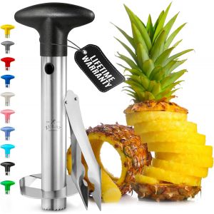 Kalanka-&Eacute;vitez-Ananas En Acier Inoxydable Triple Renforc&eacute; - &Eacute;vitez D'ananas Avec Lame Plus &Eacute;paisse - Coupe-Ananas - Outil Coupe-Ananas Et &Eacute;videur Pour Un Retrait Facile Du C?Ur Par Zulay - Neuf