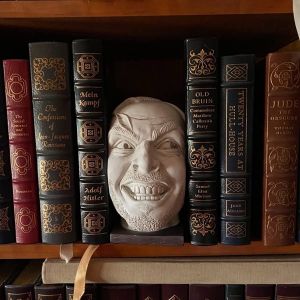 Serre-livres décoratifs, serre-livres ''Here's Johnny'', sculpture de la bibliothèque brillante, statue d'ornement de bureau en résine fantaisiste, étagère de livre Accents de décoration d'intérieur (4,33'' de haut)(@ @57-24-27-26 )Ornement susp - Neuf
