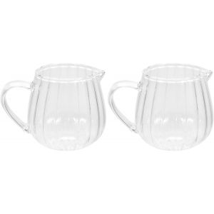 Mevronisshop-Pichet &Agrave; Lait En Verre Avec Bec Verseur, Mini Carafe En Verre Transparent Pour Caf&eacute;, Cr&egrave;me, Sauce, 100ml, Lot De 2, Id&eacute;al Pour Cuisine Et Bar &Agrave; Caf&eacute; - Neuf