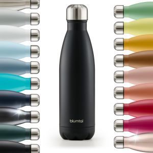Bouteille Isotherme Charles- Gourde 500ml - Gourde Inox Sans Bpa Froid&chaud- Thermos Isotherme En M&eacute;tal- Bouteille D'eau- Thermo- Bouteille Isotherme 500ml En Noir - Neuf