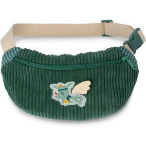 Sjzg-- Banane Enfant Joe Le Dragon - Accessoire En Velours C&ocirc;tel&eacute; Pour Enfant - Sac Banane Pratique Avec Ailes Dor&eacute;es - Id&eacute;al Pour Ranger Les Tr&eacute;sors Des Petits Aventuriers - D&egrave;s 3 Ans - Neuf