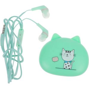 KALANKA-&Eacute;couteurs Filaire Intra-Auriculaires avec Microphone Design Mignon Et Compatible avec T&eacute;l&eacute;phones Universels pour Musique Et Appels Vert - Neuf