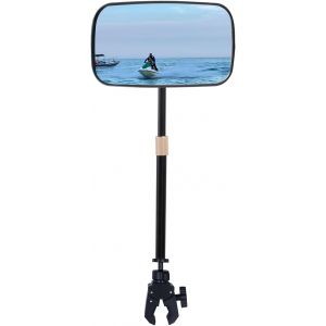 Subzonal-R&eacute;troviseur De Bateau Avec M&acirc;t T&eacute;lescopique Miroir &Agrave; Arri&egrave;re Du Bateau Miroir Marin R&eacute;glable &Agrave; 360&deg; Pour Bateaux De Ski Nautique, Bateau Ponton 22x12,5 Cm - Neuf