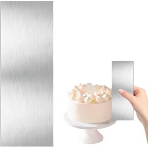 KALANKA-Lisse D&eacute;coration de Peigne Outil de P&acirc;tisserie, 21.9&times;7.8cm Grattoir &agrave; G&acirc;teau Lisseur, Argent Lisseur Gateau, Spatule Gateau Lissage, pour Gla&ccedil;age Mousse G&acirc;teau D&eacute;coration Cuisine P&acirc;tisserie D - Neuf