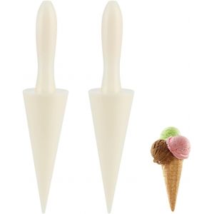 Kal-2 Pcs Moules De Cornets De Crème Glacée, Conique Bricolage Crème Glacée Fabricant De Cône De Crème Glacée Fabricant De Pizzelle Mini Fabricant De Cône De Gaufre Rouleau De Cône De Cuisine Bricola - Neuf