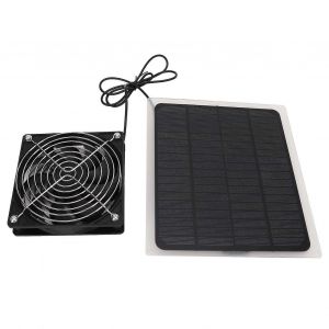 Kit De Ventilateur De Panneau Solaire Pour Chien Poulailler Serre Ventilation Étanche 10w - Neuf