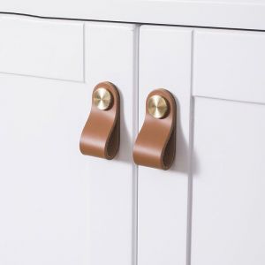 Poignée En Cuir Pcs Pour Meubles Poignée De Porte En Cuir Poignées De Placard En Cuir Poignée De Porte De Cuisine En Cuir Poignée De Porte De Placard En Cuir Marron - Neuf