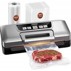 NouvelHorizonstore-Machine Sous Vide Alimentaire 90kPa,20L/min Machine Sous Vide Professionnel, Soude-sac Puissant Avec Double Pompe et LED Intelligente, Modes Aliment Sec & Humide, Coupe-sacs Int&eacute;gr - Neuf