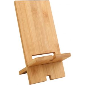 Mdy-Support De Téléphone Portable En Bambou Avec Trou De Charge,Support En Bois Multifonctionnel Pour Téléphone Portable,Support Amovible Pour Téléphone Portable En Bois,Pour Tous Les Téléphones (Dro - Neuf
