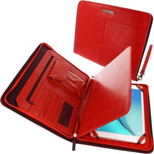 Chenquansarl-Étui,Housse De Protection En Cuir,Intérieur Rembourré Avec Poches Et Fentes Pour Cartes Compatible Pour Ipad 10.2,Air 4 10.9,Ipad 9.7""10.5"",Samsung Tab A7,Tab 10.5 10.1 9.7 Etc-Rouge - Neuf