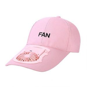 Mini ventilateur rechargeable USB, trois vitesses de vent, pare-soleil, chapeau, ventilateur USB, outils, casquette rose unisexe - Neuf