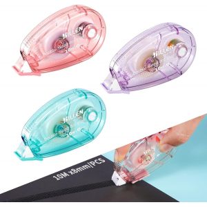 3 Pcs Colle Roller,10m X 8mm Souris Roller Colle Ruban Adhésif Double Face,Colle Scrapbooking Pour Scrapbooking Diy Carte,Travaux Manuels,Album Photo - Neuf