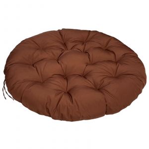 Coussin rond d'exterieur pour chaise de jardin, coussin epais pour fauteuil de relaxation, coussin pour balancelle, marron 50x50cm - Neuf
