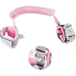 Bracelet S&eacute;curit&eacute; Enfant Anti Perte 2,5m Avec Cl&eacute;, Cordon De S&eacute;curit&eacute; &Agrave; Rotation 360&deg;, Laisse Enfant Poignet, Attache B&eacute;b&eacute; Marche Pour Voyage, Rue, Parc &iquest; Bleu - Neuf