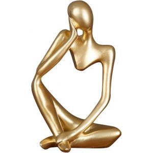 Ventes Promotionnelles The Thinker Statue,R&eacute;sine Thinker Sculpture Abstraite Statue Personnage Moderne Figurines Home Decor Bureau Ornement Cadeau D'anniversaire - Neuf