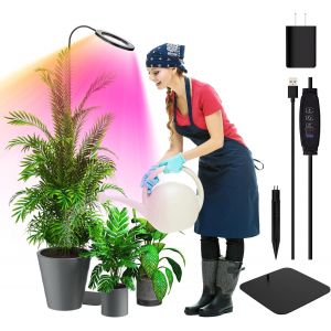 Loc-72 Led 5V2A Lampe Pour Plantes À Spectre Complet,Tuyau Flexible Réglable À 360° Grow Light,Pr Européenne,Minuterie Automatique 3/9/12,Tige Télescopique 11.8-59 Inch(Noir) - Neuf