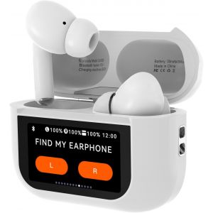 Smartbuds Bluetooth 5.4 Transparency Mode 98% Active Noise Cancelling Reduction Tws Earphone Earbuds With Smart Touch Screen Case Enc Mic Clear Call Equalizer For Iphone Samsung An[J741] - Neuf