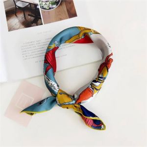 &Eacute;charpe De Cheveux En Satin Imprim&eacute; Animal Pour Femme,Petit Carr&eacute;,Soie,Cou,Anneau,Foulard De T&ecirc;te D'hiver,Mode De Luxe,2020-50cmx50cm-7 - Neuf