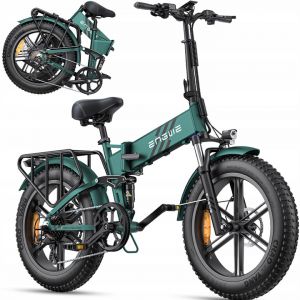 V&eacute;lo &Eacute;lectrique Pliant Engwe Engine Pro 2.0, 1200w, 52v16ah, Pneus 20 X 4 Pouces, Freins &Agrave; Disque Hydrauliques, Transmission Shimano Altus 8 Vitesses, Autonomie De 110 Km - Vert - Neuf