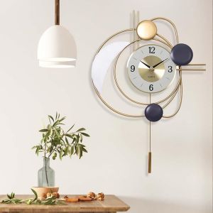 ChenQuanSarl-Horloge Murale, Grande Horloge Murale Moderne Horloge De Salon Horloge Murale Sans Bruits De Horloge Murale Minimaliste Avec Pendule Horloge Murale Silencieuse Pour Salon/Bureau/Cuisine - Neuf