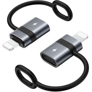 Adaptateur Usb C Vers Lightning Avec Charge Rapide 36W Pd, Adaptateur Usb-C Femelle Vers Lightning Mâle Pour Iphone 14/13/12/11/Ipad/Ipod/Airpods, Avec Boucle Anti-Perte, Pas Pour Audio/Otg,[Z3234] - Neuf